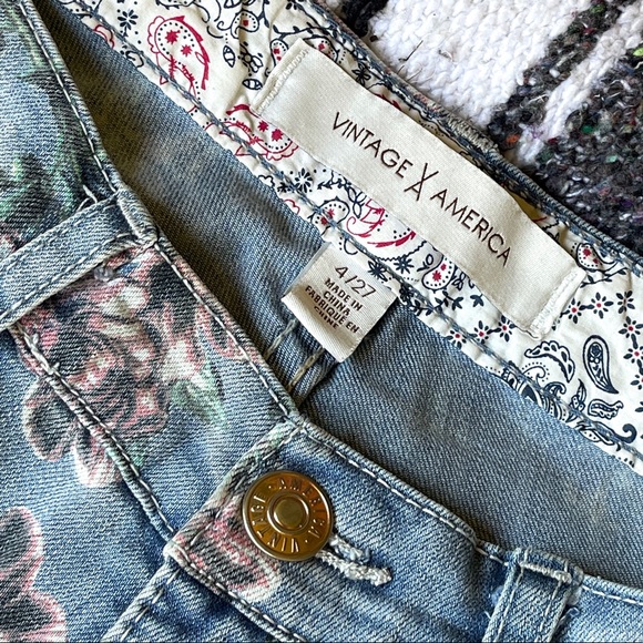 VINTAGE AMERICA ROSE PANTS SZ 4/27 - Picture 2 of 4